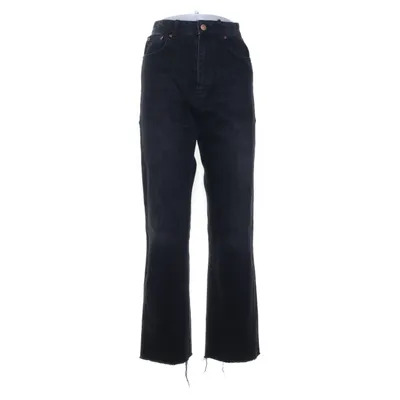 Spijkerbroek (High Waist Raw Hem Straight Jeans) van NA-KD Katoen