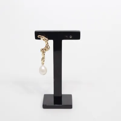 Örhänge (Guldfärgad, Vit) Okänd metall