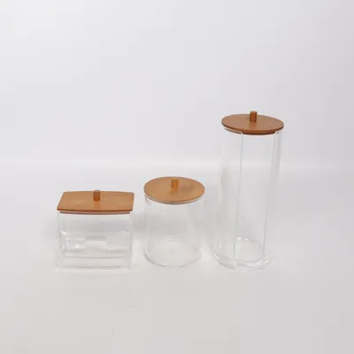 Sminkförvaring (Transparent, Brun) från Søstrene Grene Bambu