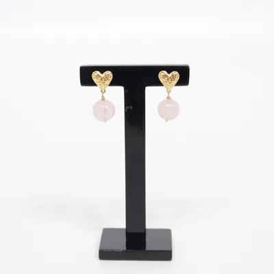 Earrings (Gold, Pink) from Maanesten Silver