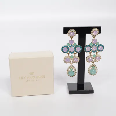 Earrings (Pink, Turquoise, Multicolored) from Lily and Rose Unknown metal