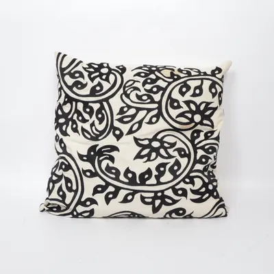 Prydnadskudde (Beige, Svart) från Ceannis Bomull, Linne