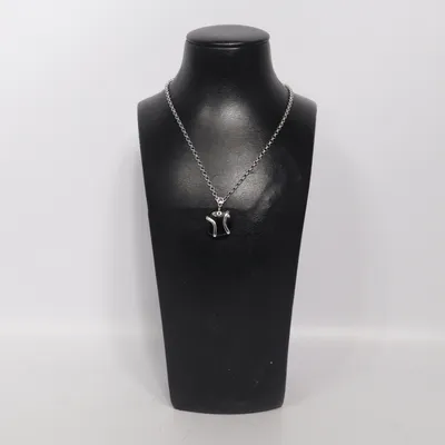 Halsband (Svart, Silverfärgad) från Fossil Silver