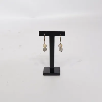 Boucles d'oreilles (Gris, Beige) de Stone Métal inconnu