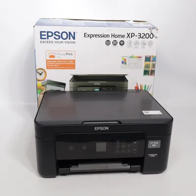 Skrivare (Expression Home Xp-3200, Wi-Fi för möjlighet till trådlös utskrift, Epson, skrivare, printer, skanner, scanner, copy, kopiator, svart, black) från Epson