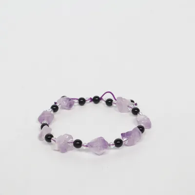 Anklet (Silver, Purple) Unknown metal