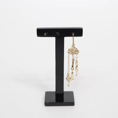 Örhänge (Guldfärgad, Vit) Okänd metall