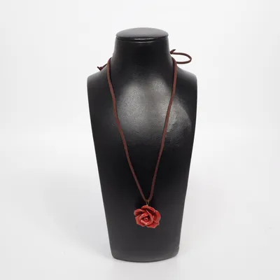 Halsband (Röd, Brun) Okänd metall