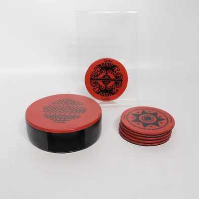 Onderzetter (Rood, Zwart) van Artesanias