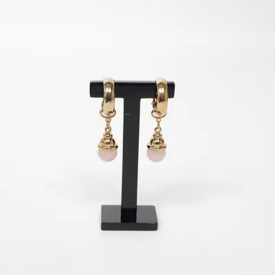 Clips-örhängen (Guldfärgad, Rosa) Okänd metall