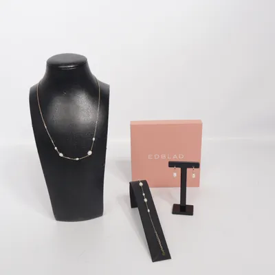Schmuckset (Gold, Weiß) von Edblad Unbekanntes Metall