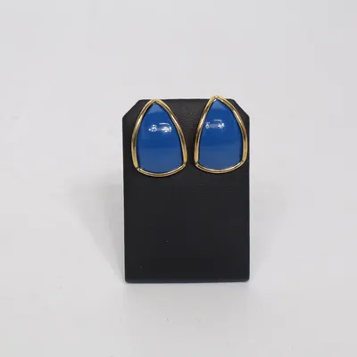 Earrings (Blue, Gold) Unknown metal
