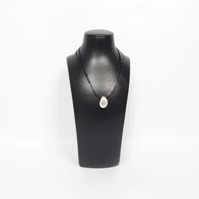 Halsband (Svart, Vit) Skinn