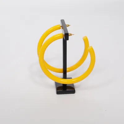 Earrings (Yellow) Plastic