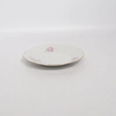 Plate (White, Pink, Gold) from KPM