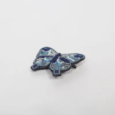 Broche (Blå, Sølv) Ukendt metal