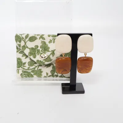Earrings (Brown, White) from Sézane Plastic
