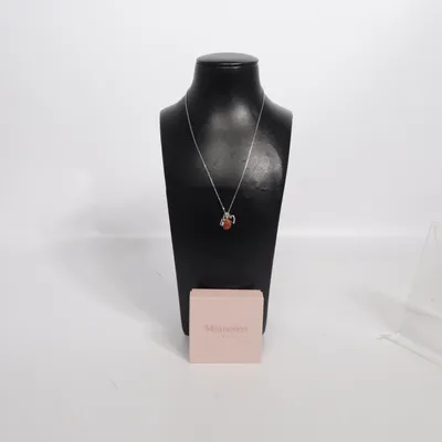 Necklace (Silver, Red) from Maanesten Silver