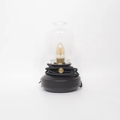 Bordlampe (Sort, Transparent) fra IKEA