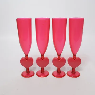 Champagneglas (Röd)