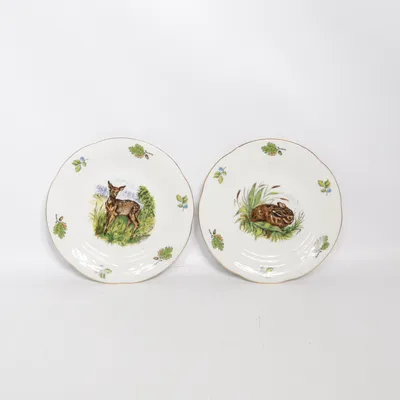 Plate (White, Multicolored) from Bavaria