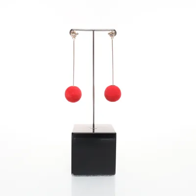 Earrings (Red) Unknown metal