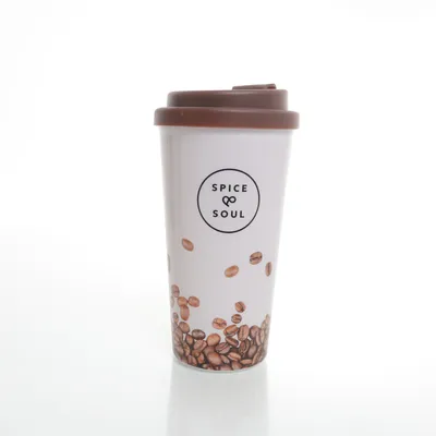 Thermos mug (White, Brown) from Spice & Soul