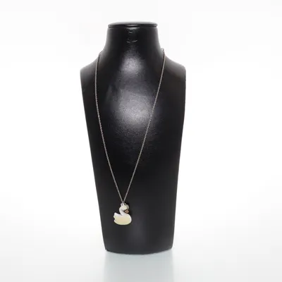 Necklace (White, Silver) Unknown metal