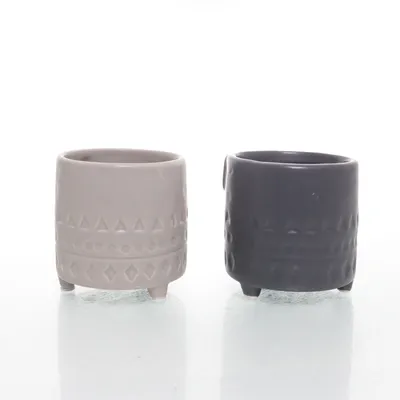 Candle holder (Gray, Beige) from Butlers