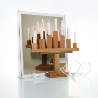 Elektrische adventskandelaar (Bruin, Wit) van Swing Industrial Limited