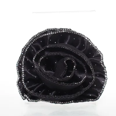 Brosch (Svart, Silverfärgad) Okänd metall