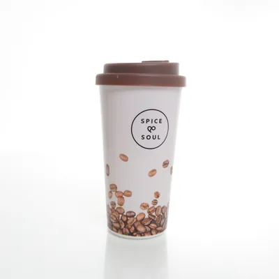 Thermos mug (White, Brown) from Spice & Soul
