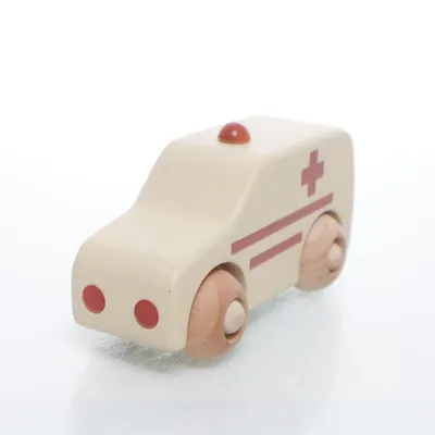 Toy car (Beige, Red) from Konges Sløjd