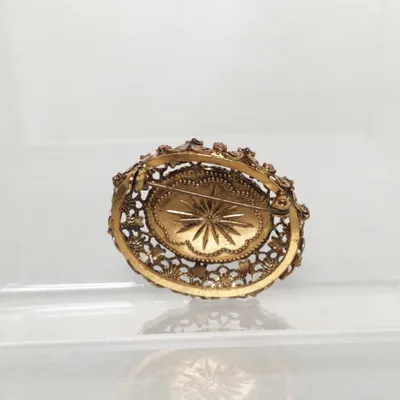 Broche (Goud, Blauw) Onbekend materiaal