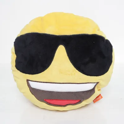 Prydnadskudde (Gul, Svart) från Emoji