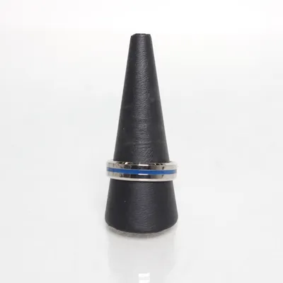 Ring (Sølv, Blå) TItanium