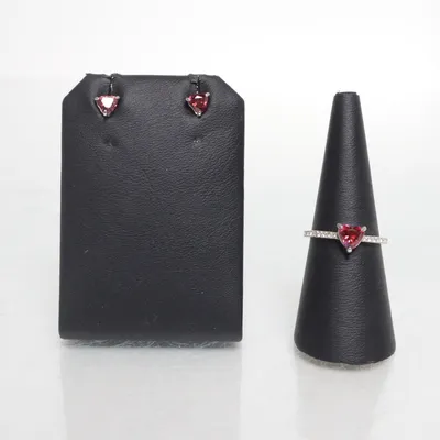 Jewelry set (Silver, Pink) from Swarovski Unknown metal