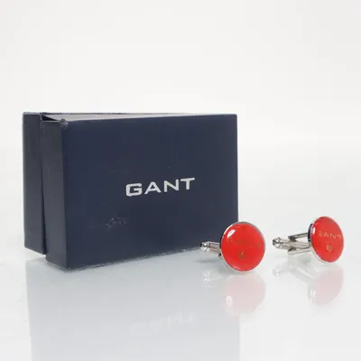 Cufflinks (Red, Silver) from GANT Unknown metal