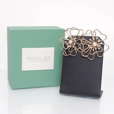 Earrings (Gold, White) from Rachel Zoe Unknown metal