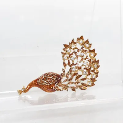 Brosch (Guldfärgad) Okänd metall