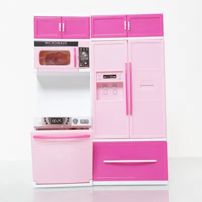 Poppenhuis meubels (Roze, Wit)