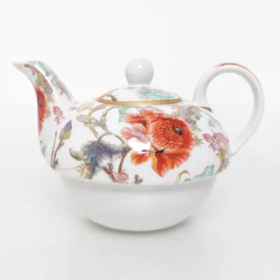 Theepot (Wit, Meerkleurig)