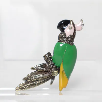 Broche (Groen, Roze, Goud) Onbekend materiaal