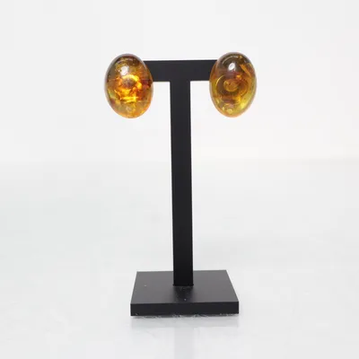Clip on earrings (Brown) Unknown metal