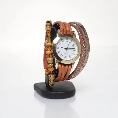 Armbåndsur (Brun, Flerfarvet) fra Quartz  