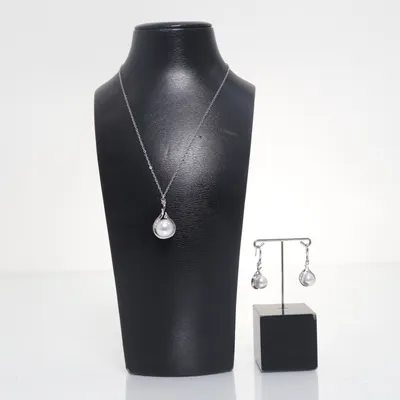 Sieradenset (Zilver, Wit) Onbekend materiaal