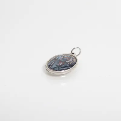 Pendant (Silver, Blue) from Italy Unknown metal