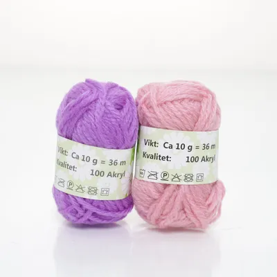 Garn (Rosa, Lila) Akryl