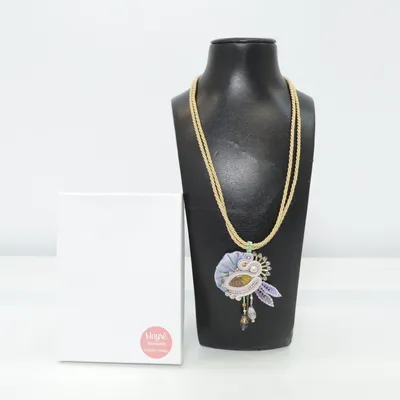 Necklace (Beige, Purple, Multicolored) from My Accessories Unknown metal