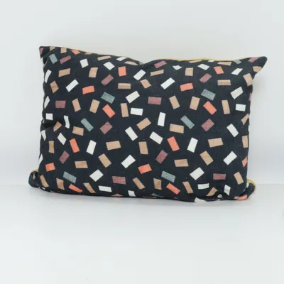 Cushion (Black, Multicolored) from HK Living
